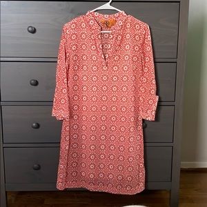Tory Burch Orange Mod-Floral Tunic Dress